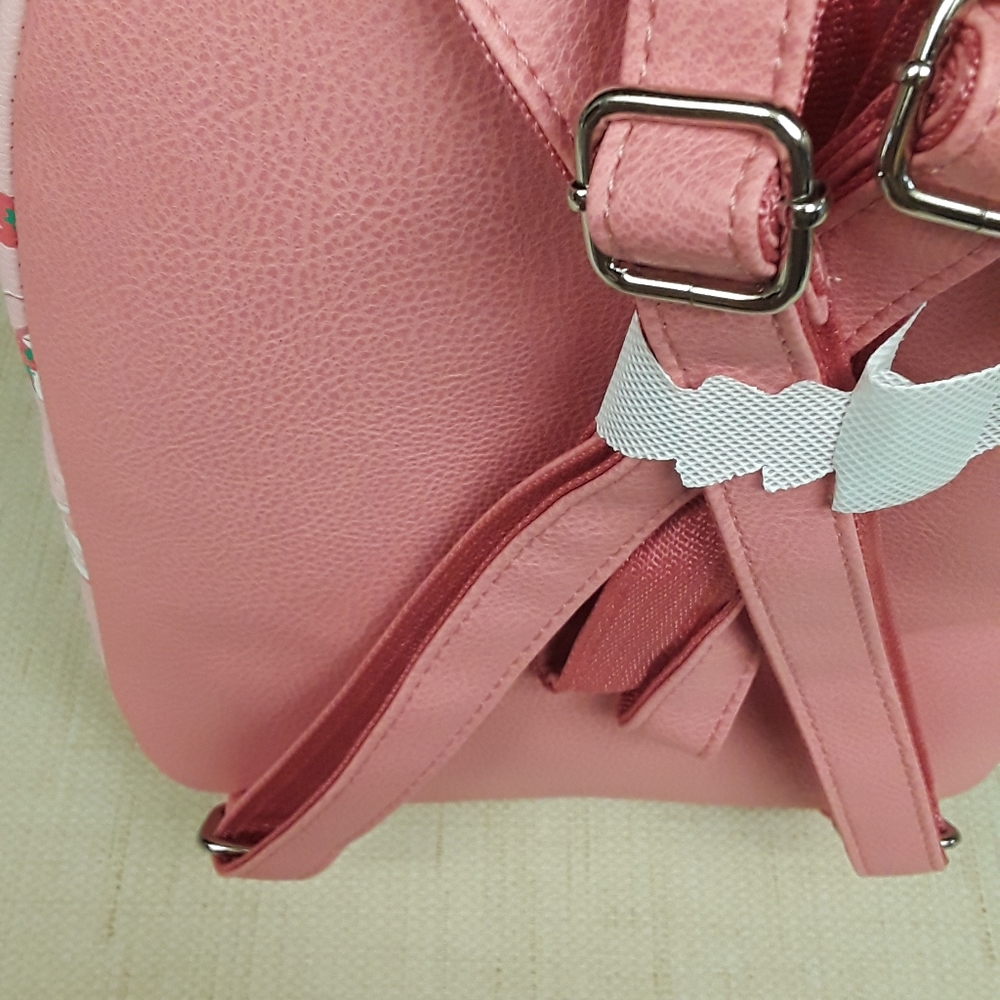 Strawberry Pink Kawaii Backpack Bag Purse New Tags - Picture 6 of 10